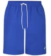 Thumbnail Front view of royal blue swim shorts with white drawstring.